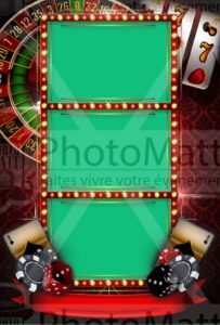 Thème photobooth borne photo selfie photomatt casino jeu cartes