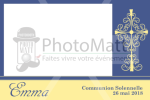 Thème photobooth borne photo selfie photomatt communion croix