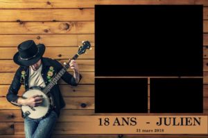 Personnalisation impressions photobooth photomatt presentation templates anniversaire musique guitare bois country blues